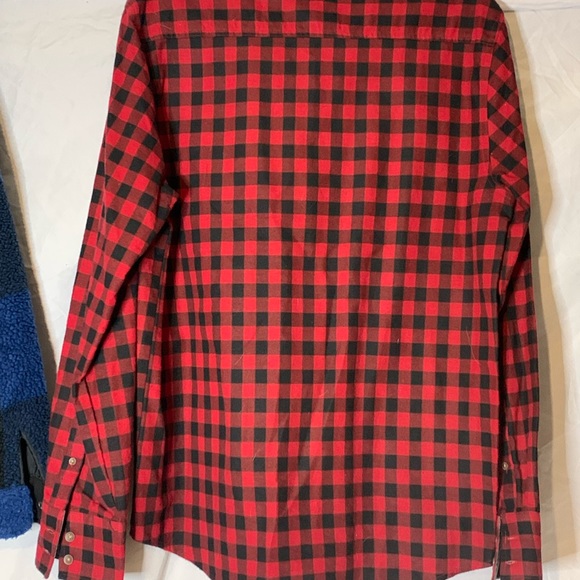 Brave Soul Men’s Large Red/Black Lumberjack Button Up - Picture 2 of 3